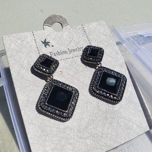 Black and Silver Earrings